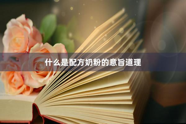 什么是配方奶粉的意旨道理